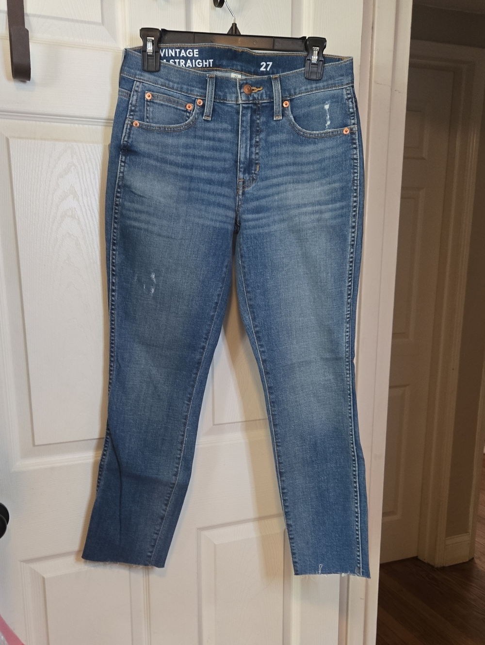 J. Crew Vintage Straight Leg Jeans in Medium Blue Wash